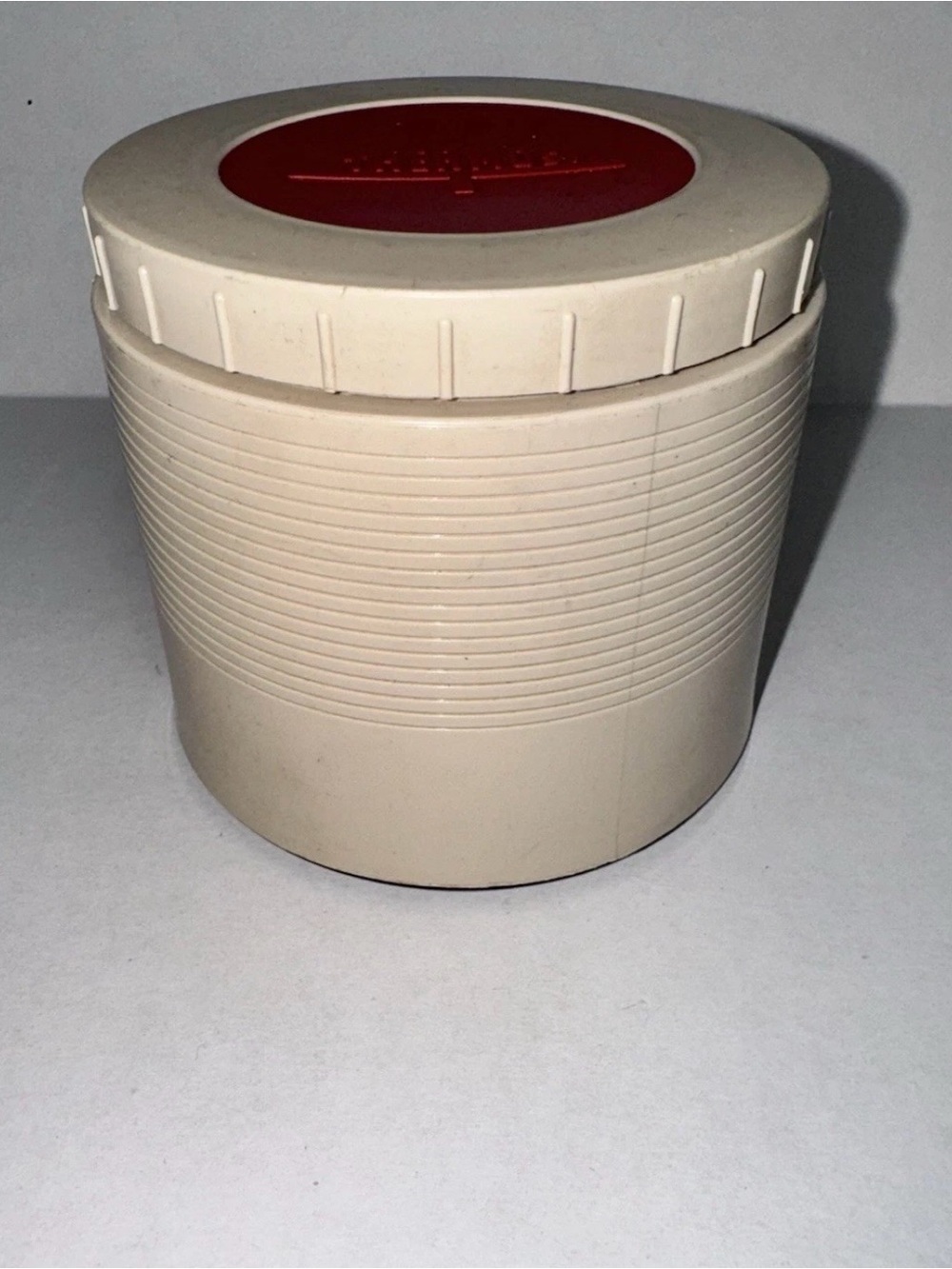 Vintage Thermos Insulated Jar Model #1155 King-Seeley Beige/Red Lid Made in USA